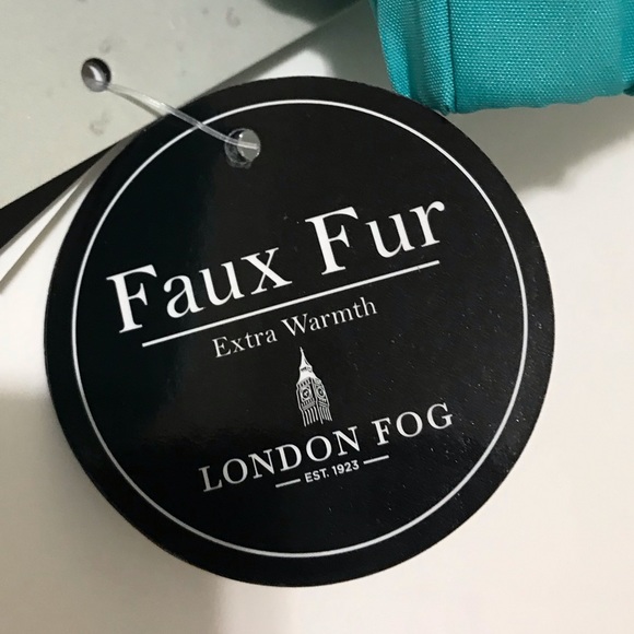 London Fog Girl's Turquoise Jacket Faux Fur - Picture 7 of 16